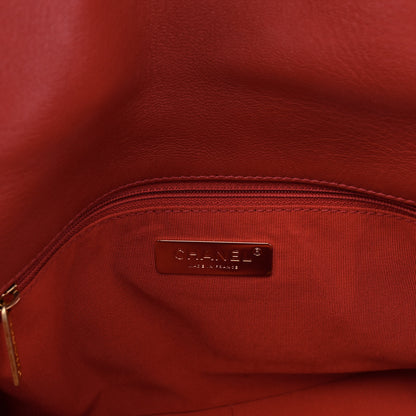 Chanel Goatskin Quilted Large Chanel 19 Flap Red 6 of 10