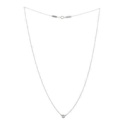 Tiffany Platinum Diamond .14ct Elsa Peretti Diamonds by the Yard Pendant Necklace 3 of 5