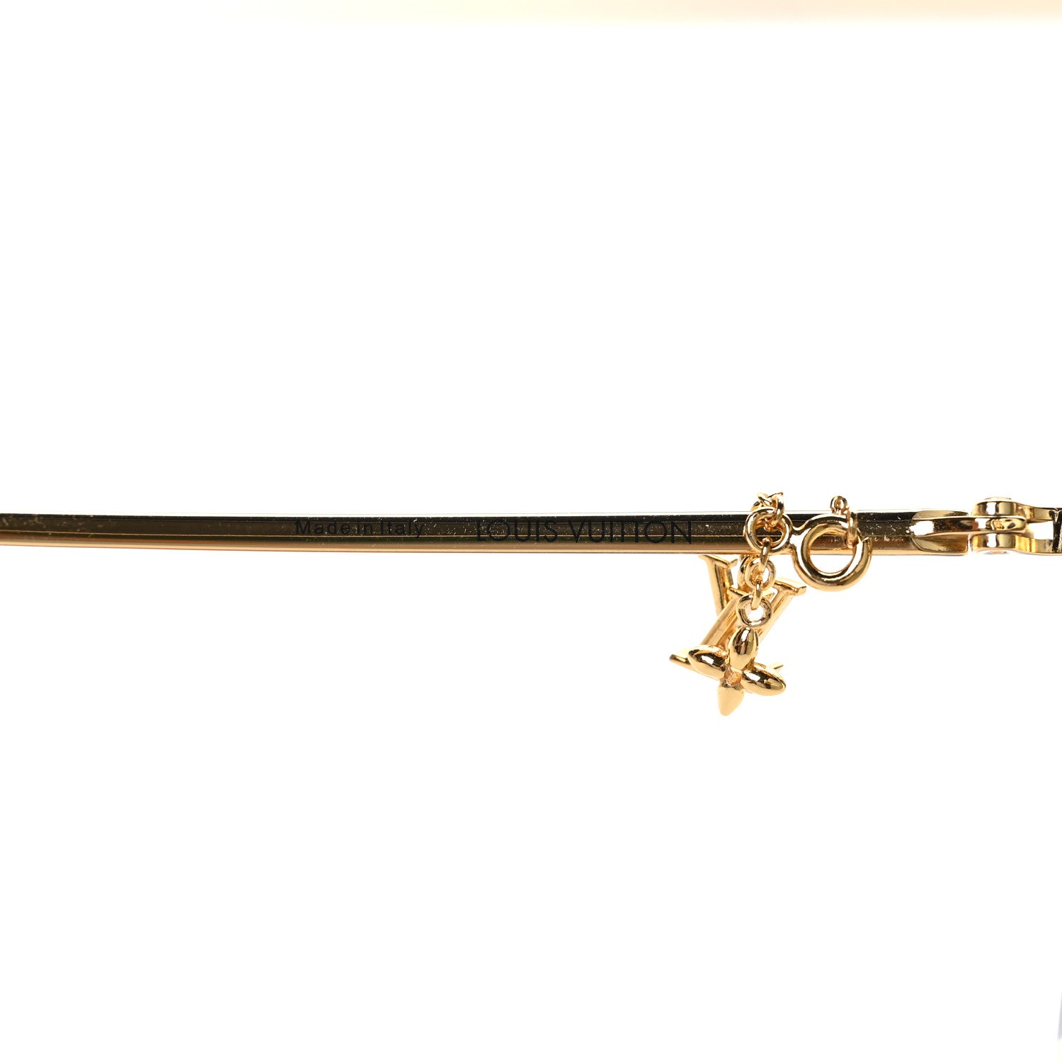 Louis Vuitton Metal LV Charm Cat Eye Sunglasses Z1720U Gold 5 of 8