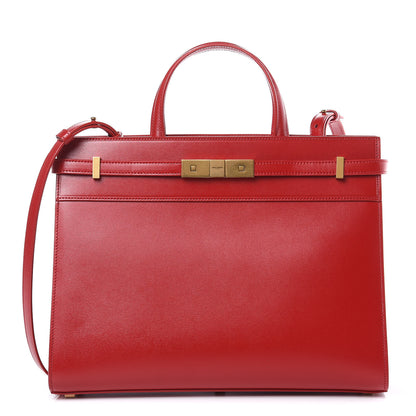 Saint Laurent Calfskin Small Manhattan Shopper Tote Red 1 of 9