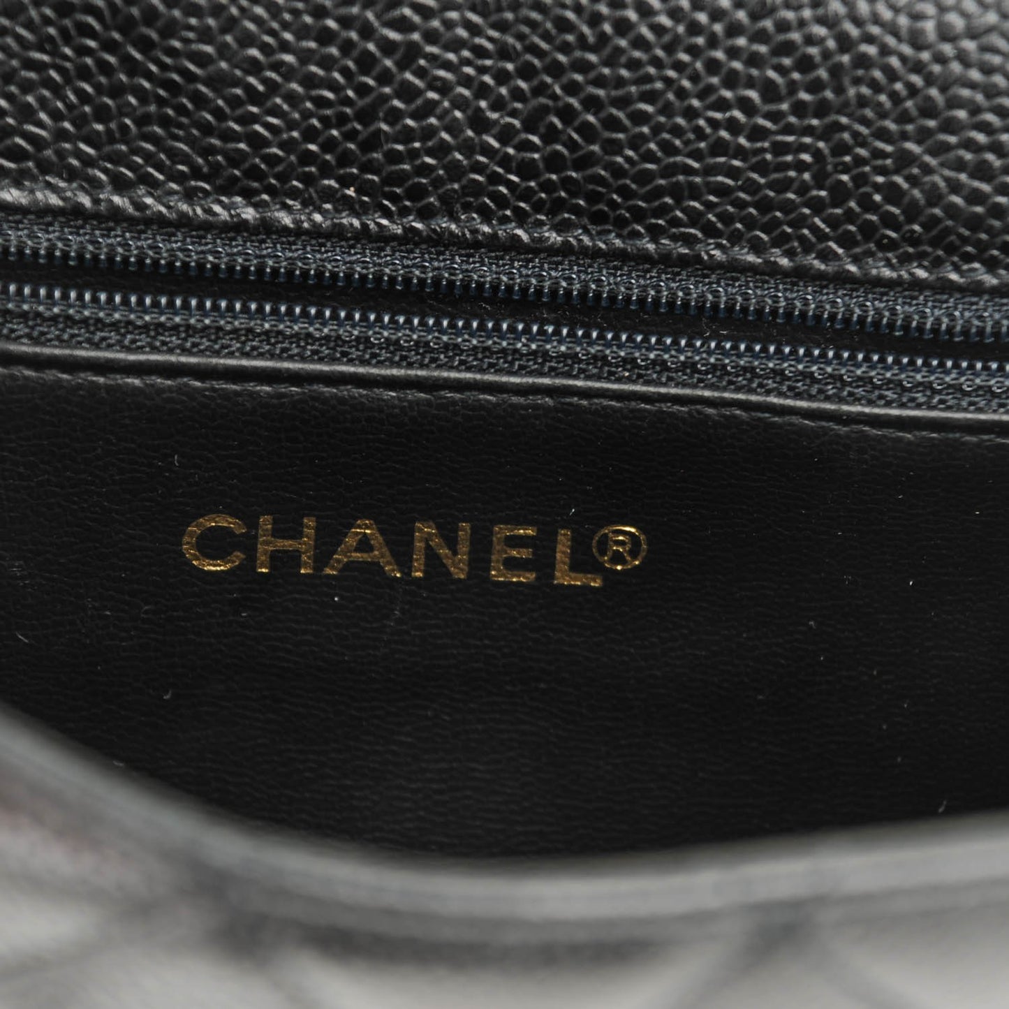 Caviar Quilted Mini Square Flap Black