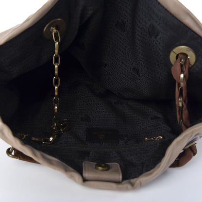 Lanvin Lambskin Quilted Amalia Cabas Tote Taupe 4 of 7