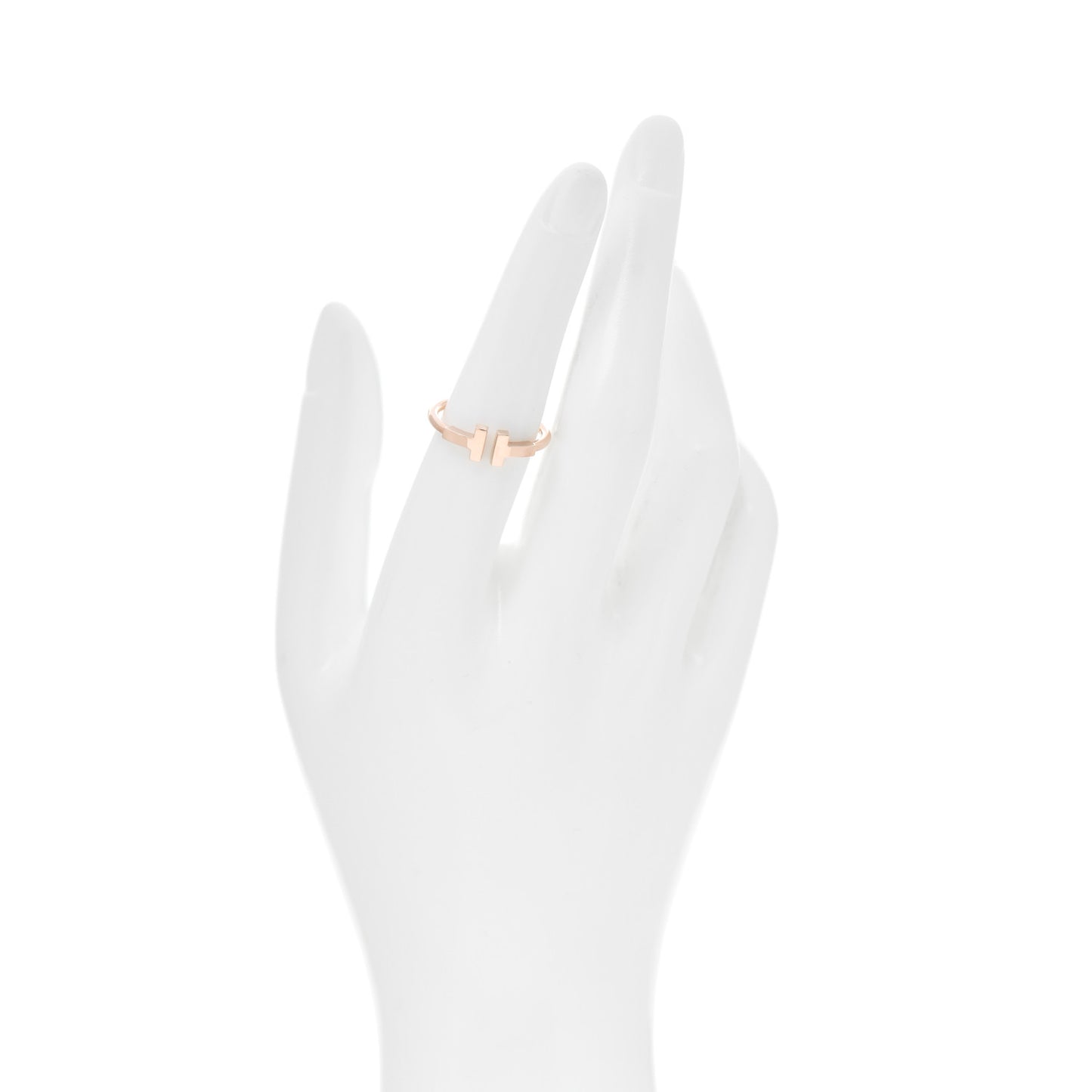 18K Rose Gold T Wire Ring 53 6.5