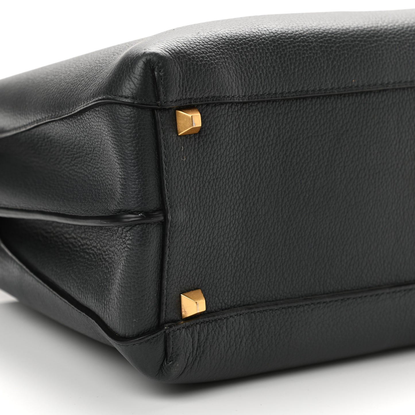 Grained Calfskin Medium Milla Tote Phantom Grey