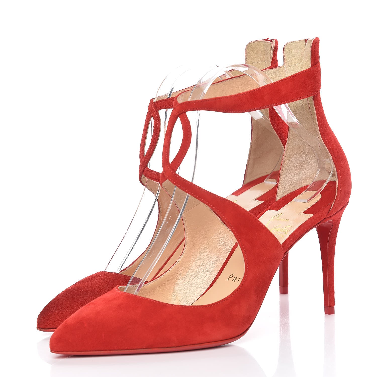 Christian Louboutin Veau Velours Rosas 85 Pumps 38.5 Loubi 3 of 10