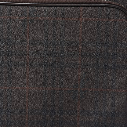 Burberry Smoked Haymarket Check Carry-On Suitcase Chocolate 15 of 15