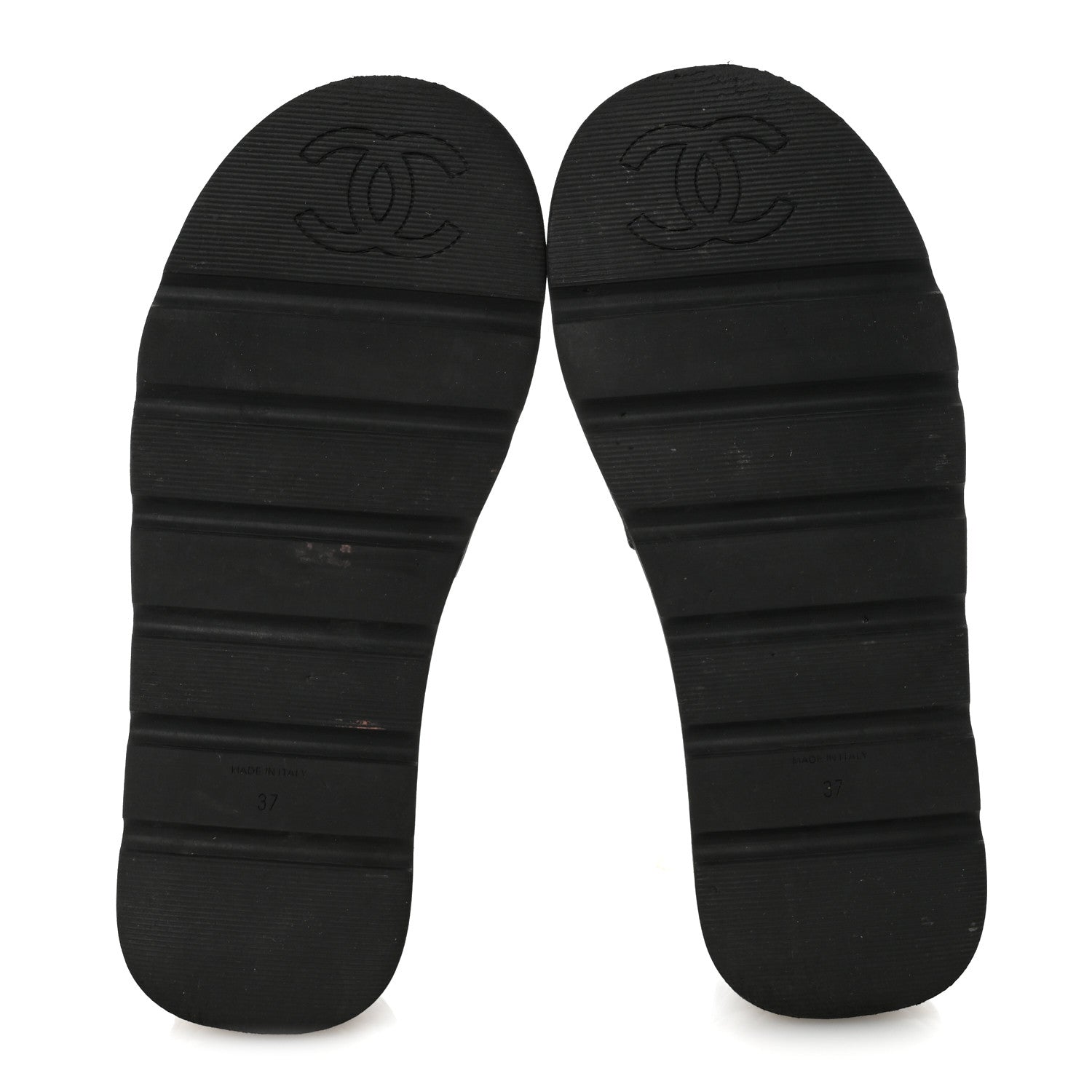 Chanel Lambskin Quilted Platform Sandals 37 Black 12 of 18