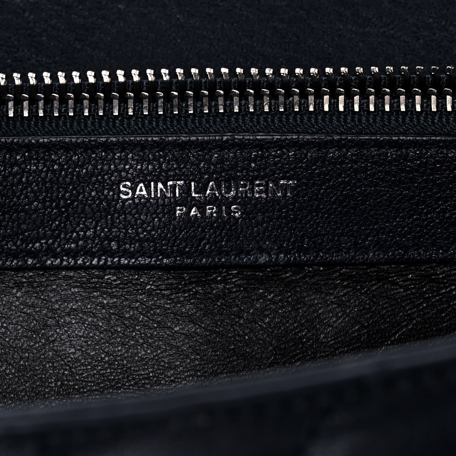 Saint Laurent Sheepskin Matelasse Chevron Monogram Large College Satchel Navy Blue 6 of 16