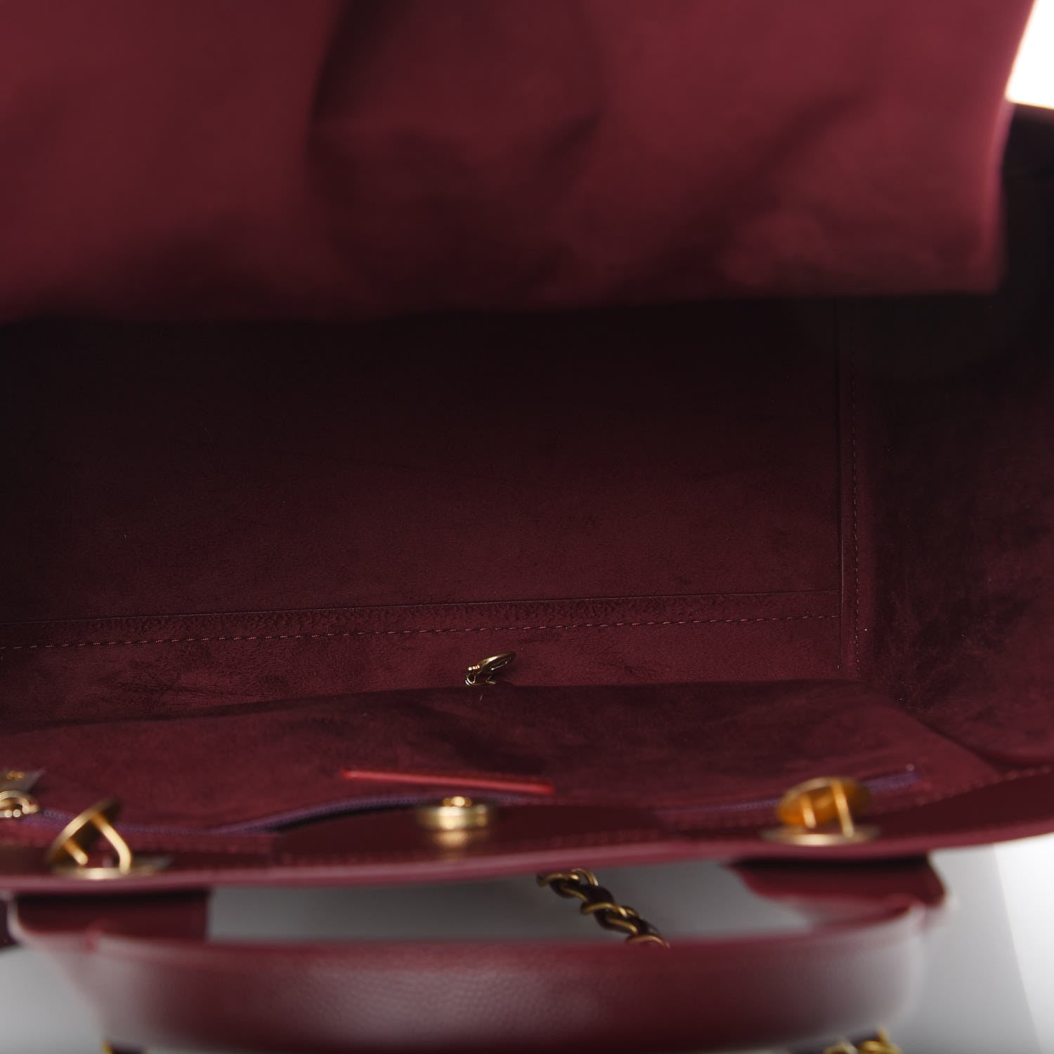 Chanel Caviar Small Studded Deauville Tote Burgundy 6 of 11