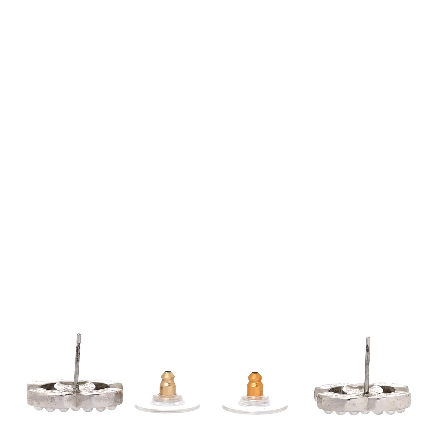 Pearl CC Earrings Silver