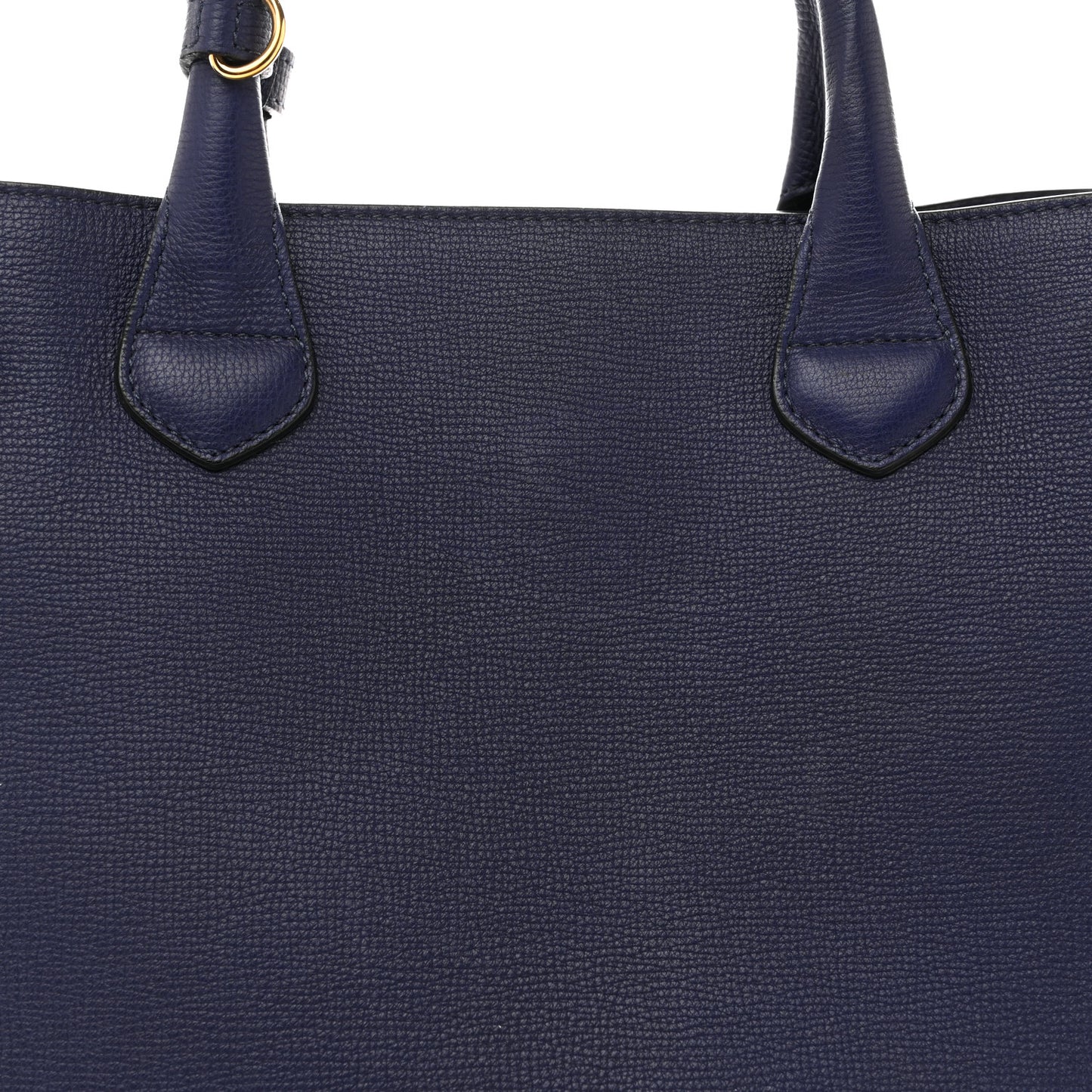 Derby Calfskin House Check Medium Banner Tote Ink Blue