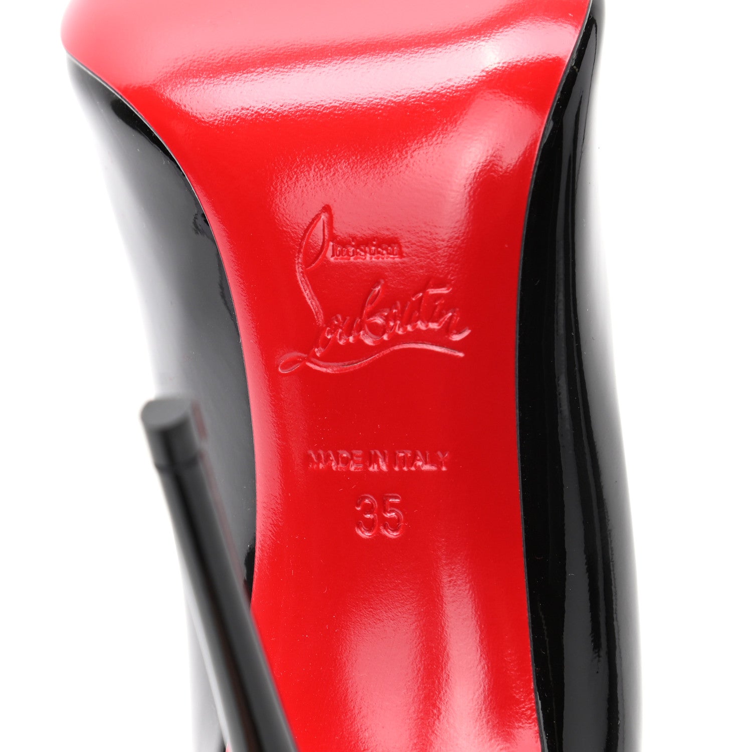 Christian Louboutin Patent Pigalle Follies 100 Pumps 35 Black 6 of 7