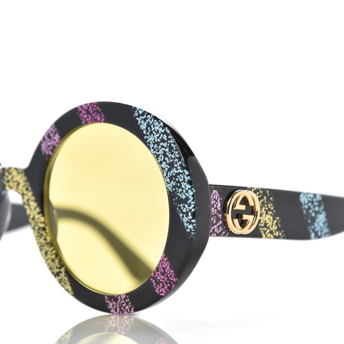 Acetate Round Glitter GG0319S Sunglasses Rainbow