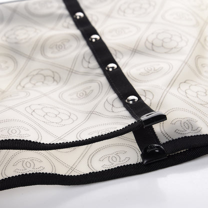 Chanel PVC Calfskin Coco Bag Raincoat White Black 6 of 6