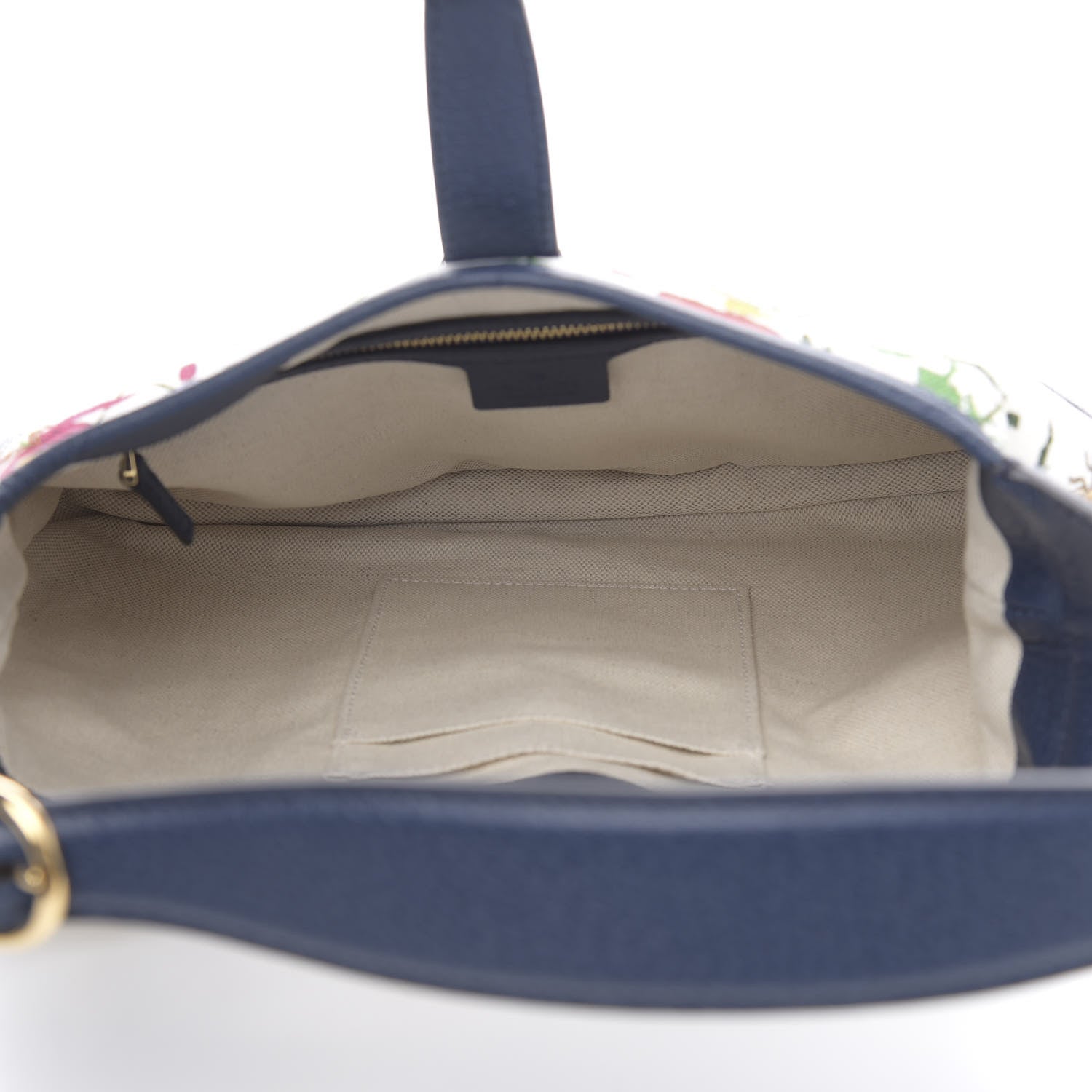Gucci Canvas Flora Medium Jackie Hobo Blue Agata 5 of 10