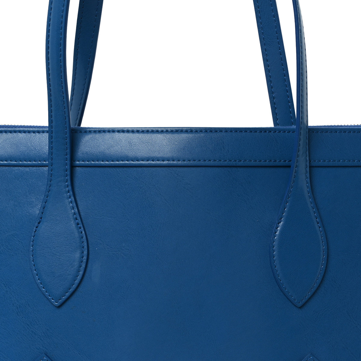 Celine Glossy Calfskin Flat Luggage Shoulder Bag Ultra Blue 6 of 9