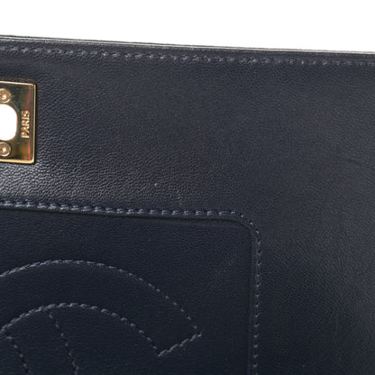 Chanel Sheepskin Quilted Medium Vintage Mademoiselle Flap Dark Navy 12 of 14