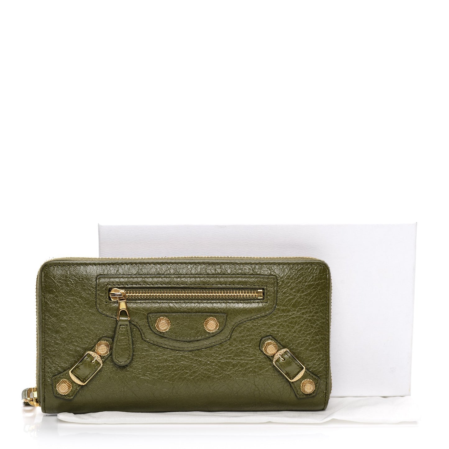 Agneau Giant 12 Gold Hardware Continental Zip Around Wallet Vert Veronese
