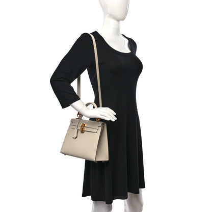 Hermes Epsom Kelly Sellier 25 Craie 3 of 11