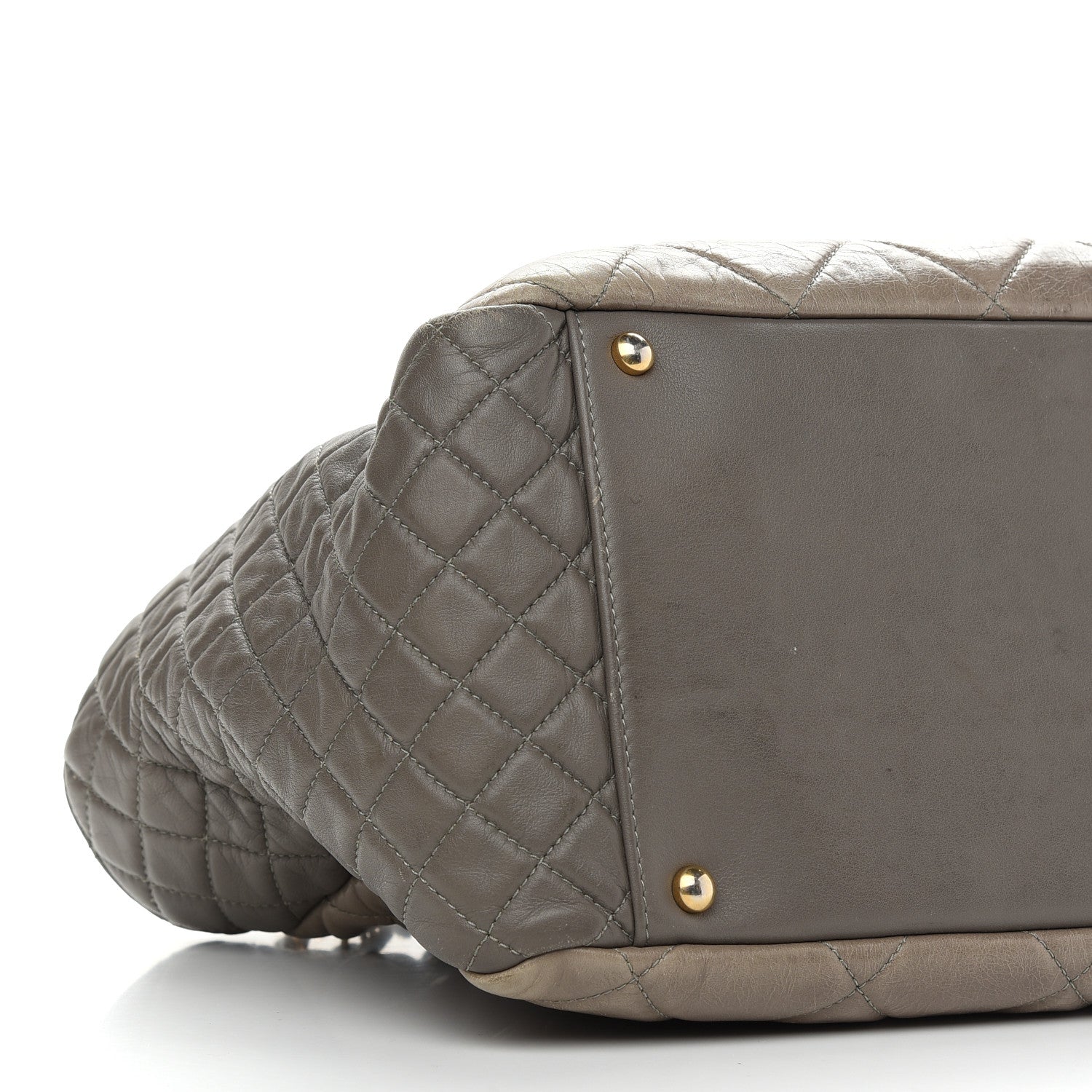 Chanel Glazed Crinkled Lambskin Mademoiselle Large East West Flap Grey 10 of 11