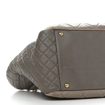Chanel Glazed Crinkled Lambskin Mademoiselle Large East West Flap Grey 10 of 11