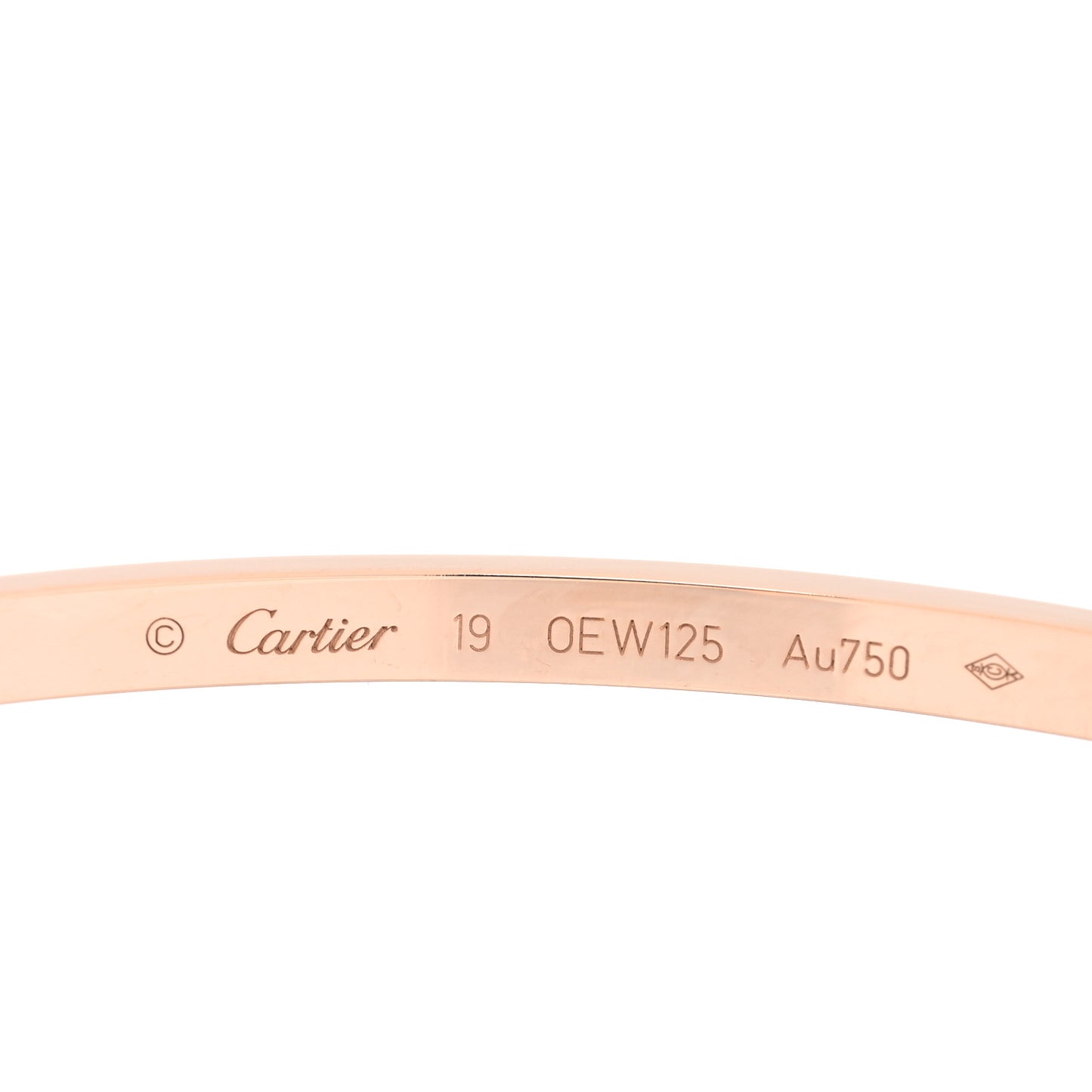 18K Pink Gold Small LOVE Bracelet 19