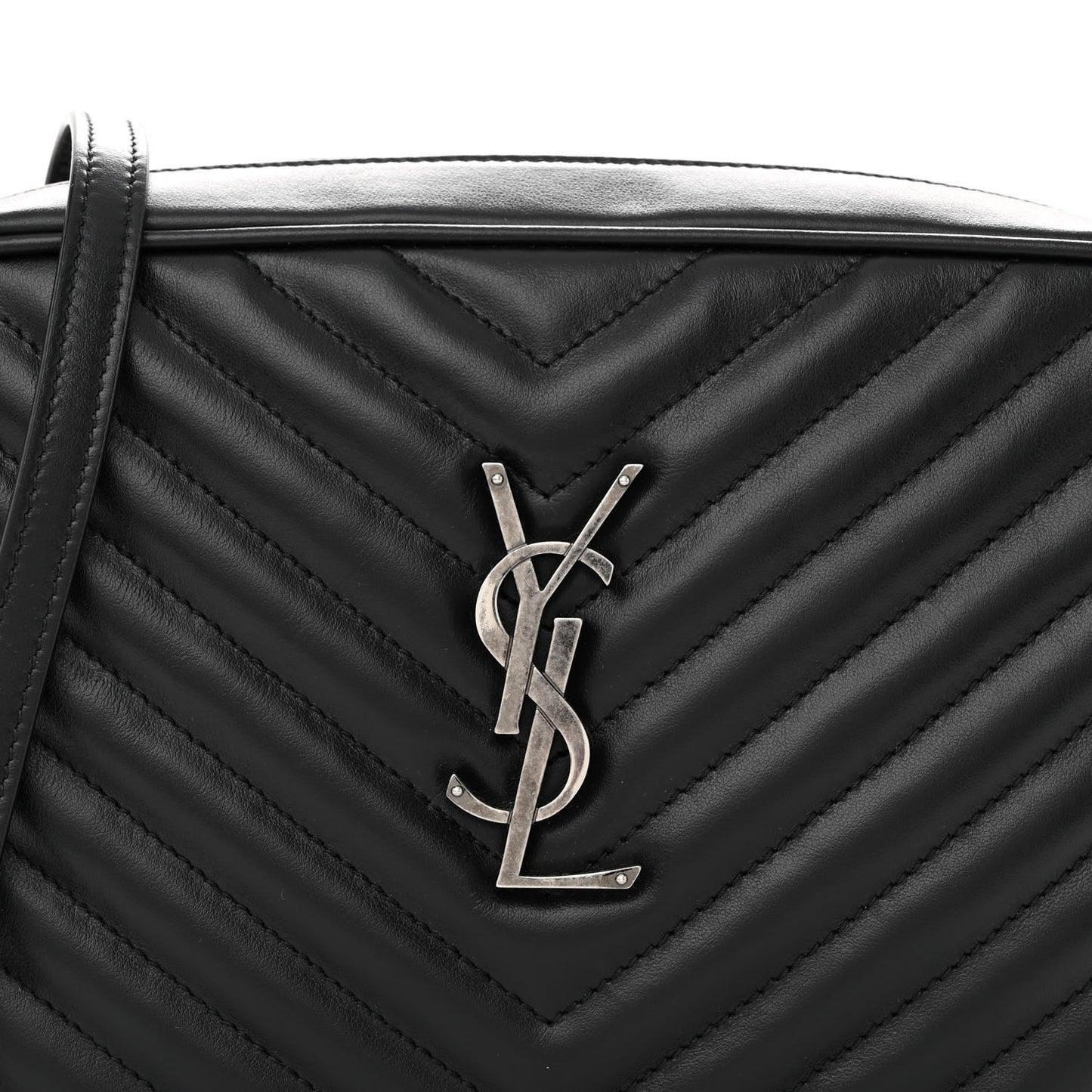 Calfskin Matelasse Monogram Lou Camera Bag Black