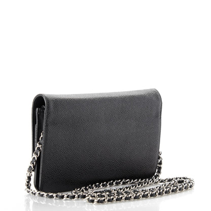 Chanel Caviar Timeless CC Wallet On Chain WOC Black 3 of 8