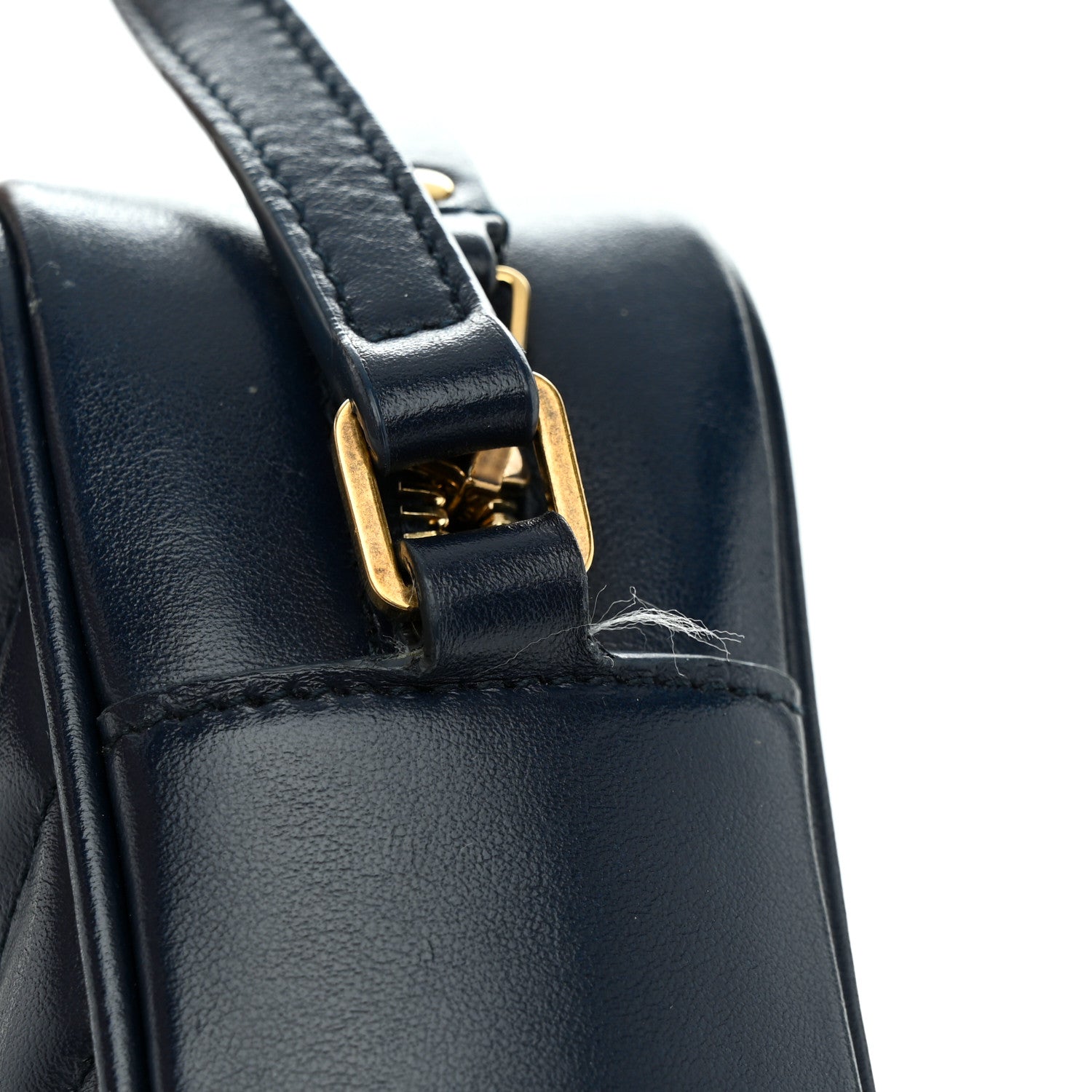 Saint Laurent Calfskin Matelasse Monogram Lou Camera Bag Navy 11 of 12