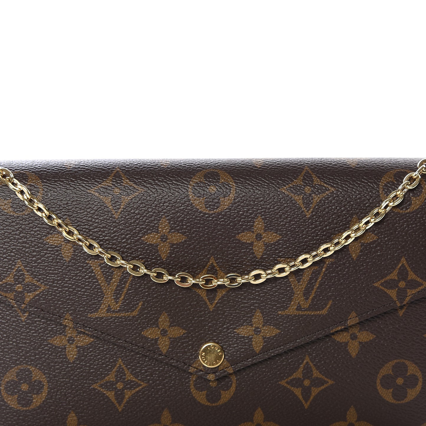 Monogram Pochette Felicie Chain Wallet Fuchsia