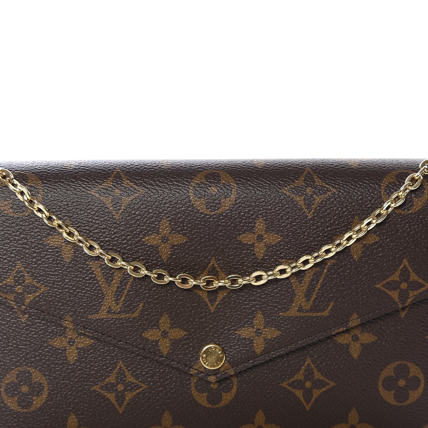 Louis Vuitton Monogram Pochette Felicie Chain Wallet Fuchsia 14 of 15