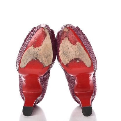 Christian Louboutin Watersnake Bambou 140 Pumps 39 Amethyste 8 of 11