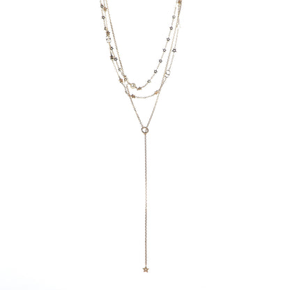 Christian Dior Metal Pearl CD Multi Strand Necklace Gold 1 of 4