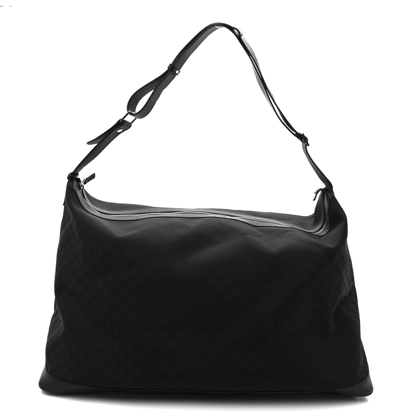 Nylon Monogram Travel Hobo Black