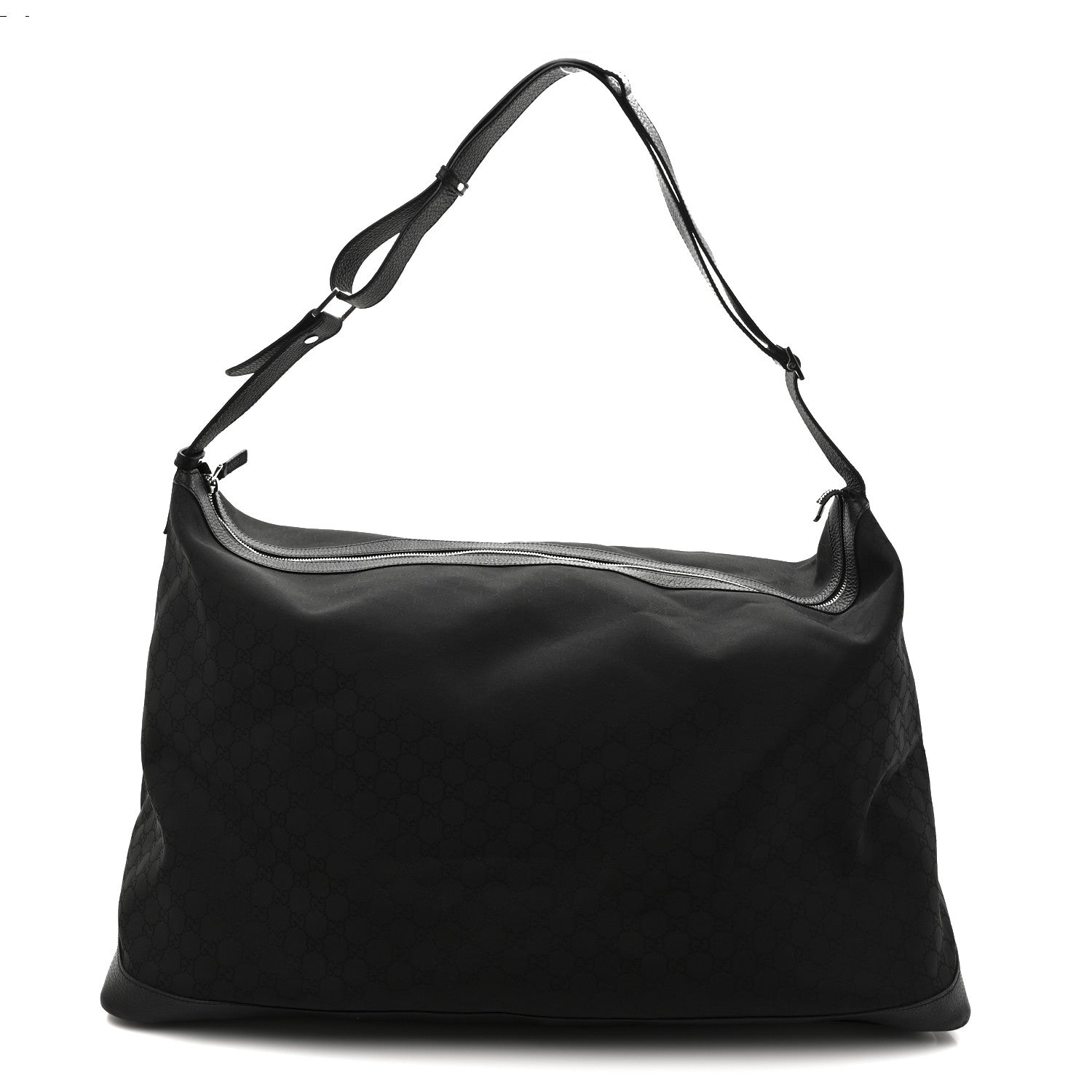 Gucci Nylon Monogram Travel Hobo Black 1 of 10