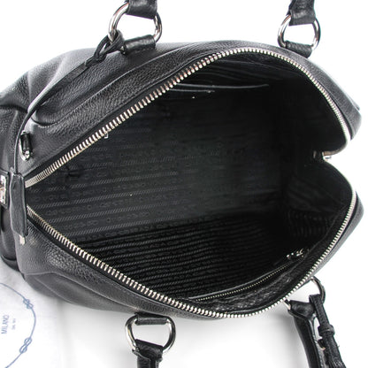 Prada Vitello Daino Top Handle Bag Nero Black 5 of 9