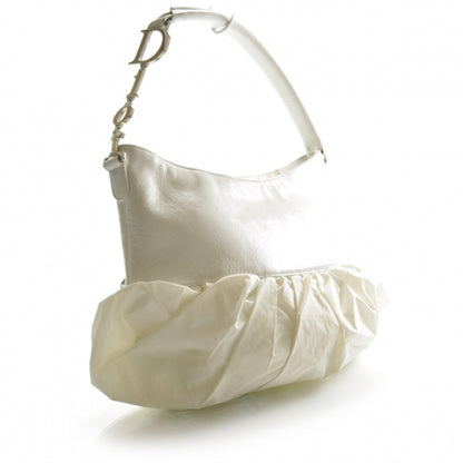Christian Dior Satin Leather Ballet Evening Bag Ivory 3 of 9