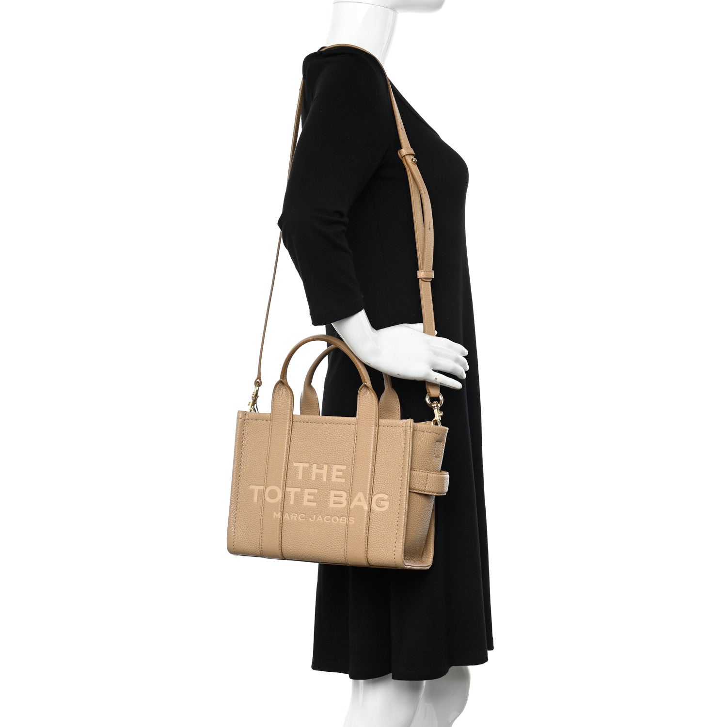 Marc Jacobs Grained Calfskin Small The Tote Bag Camel 2 of 14
