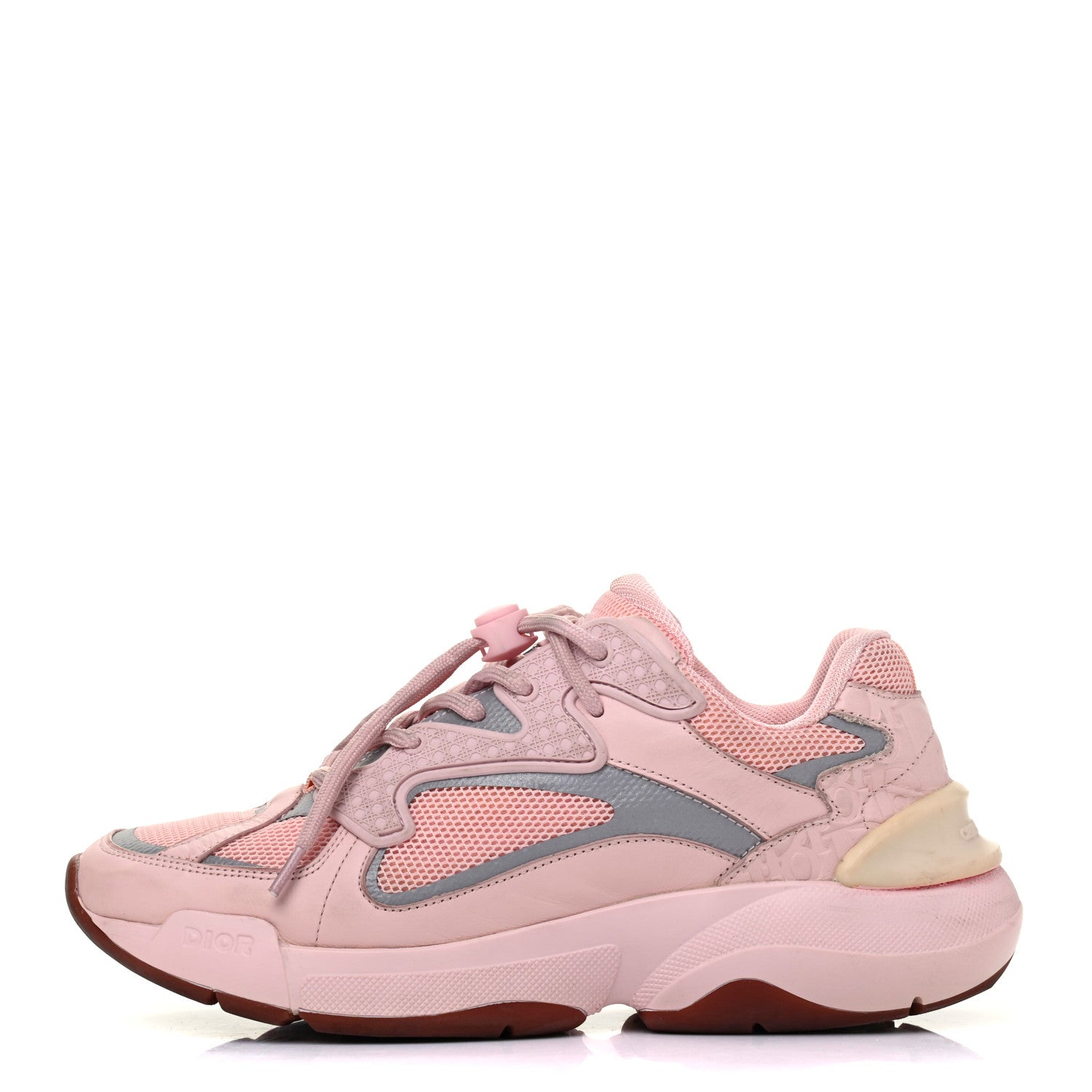 Christian Dior Calfskin Mesh Cannage B24 Low Top Sneakers 38 Pink 1 of 21