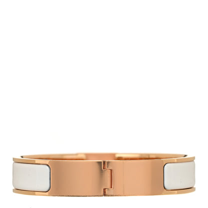 Hermes Enamel Narrow Clic Cadenas Bracelet PM White 3 of 5
