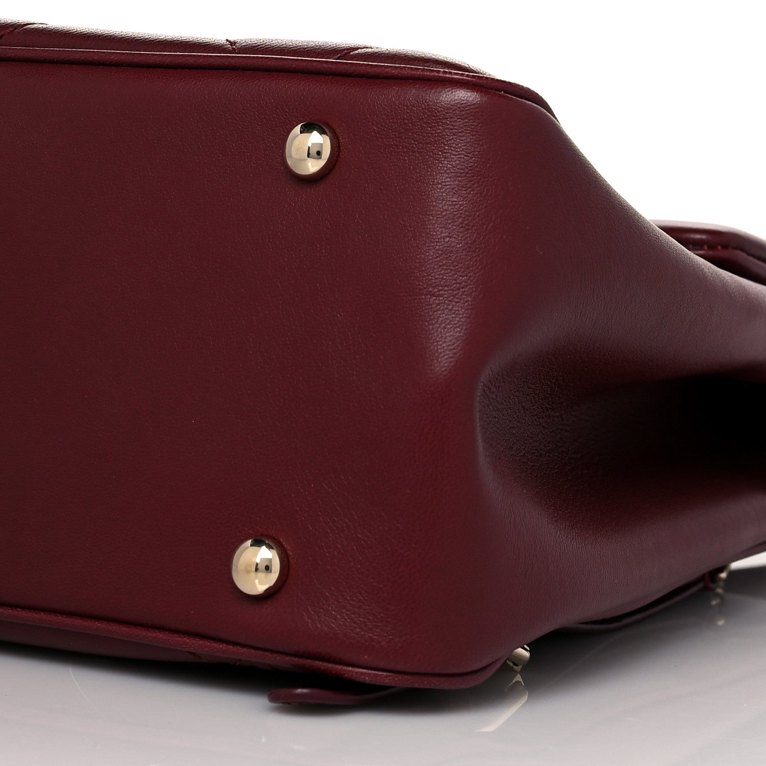 Chanel Lambskin Quilted Chain Backpack Burgundy 10 of 10