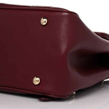 Chanel Lambskin Quilted Chain Backpack Burgundy 10 of 10