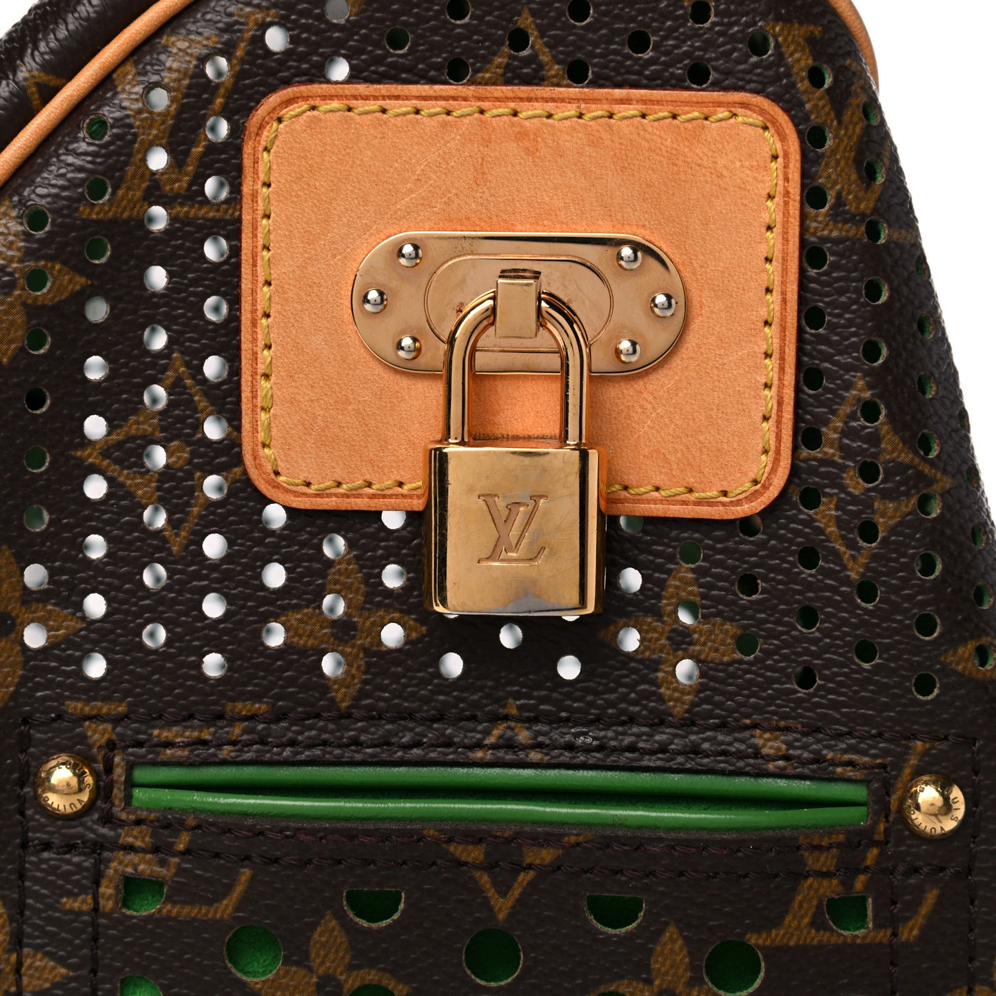 Monogram Perforated Speedy 30 Green