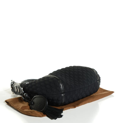 Gucci Guccissima Neoprene Medium Techno Horsebit Hobo Black 8 of 18