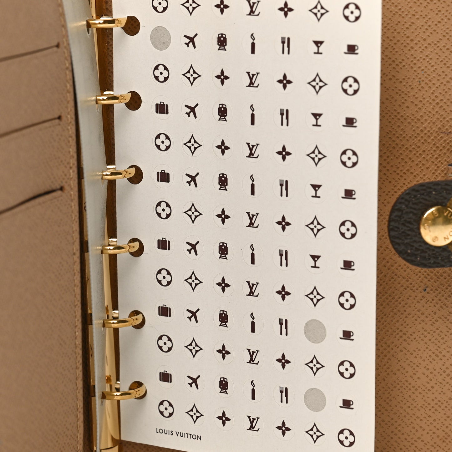 Monogram Complice Trunks and Bags Small Ring Agenda Cover Beige