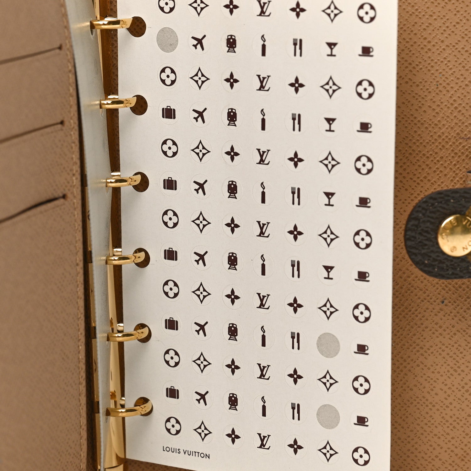 Louis Vuitton Monogram Complice Trunks and Bags Small Ring Agenda Cover Beige 9 of 10