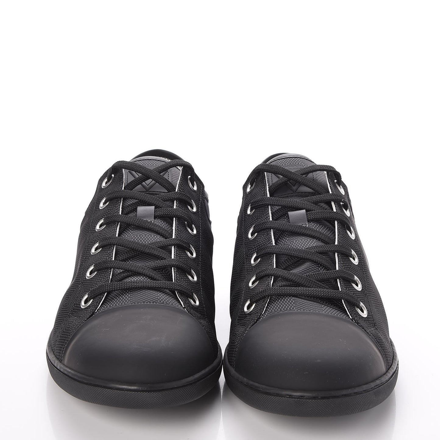 Lambskin Damier Graphite Baseball Sneakers 12 Black