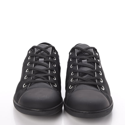 Louis Vuitton Lambskin Damier Graphite Baseball Sneakers 12 Black 2 of 9