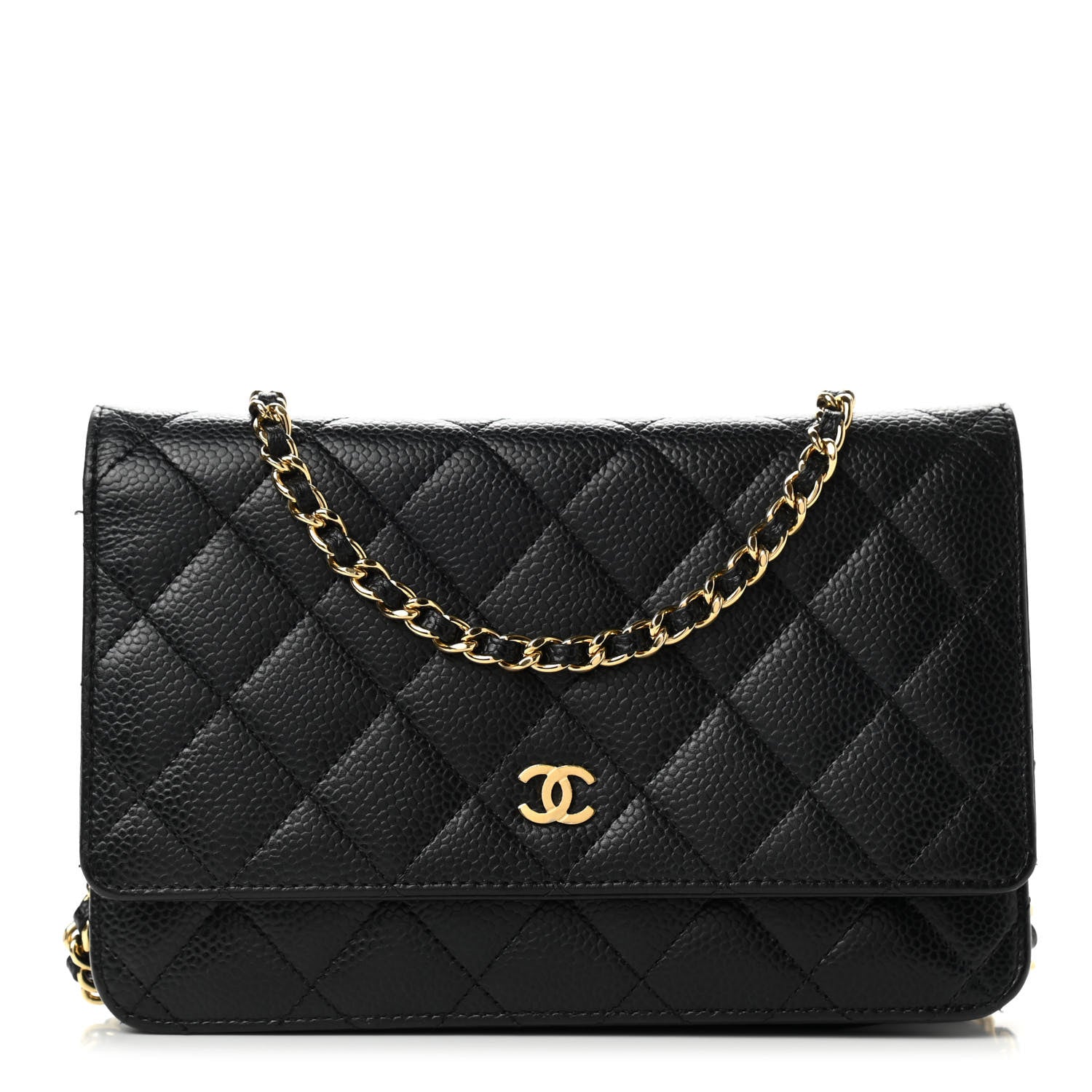 Chanel Caviar Quilted Wallet On Chain WOC Black 1 of 13