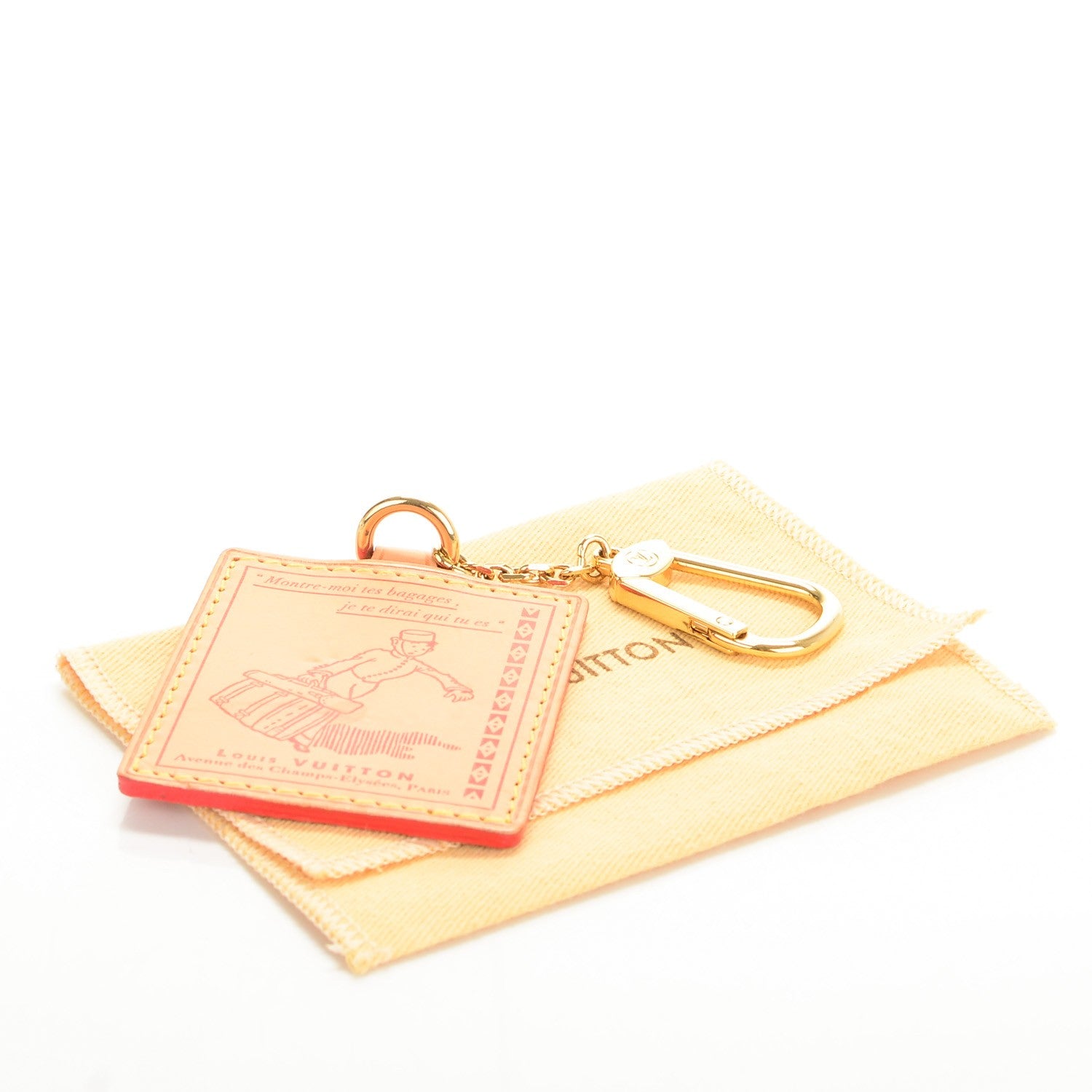 Louis Vuitton Vachetta Groom Key Ring Bag Charm 6 of 6